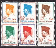 Indonesia 1966 President Sukarno 1966 Mi#507-512 Mint Never Hinged - Indonesia