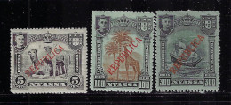 NYASSA  1911  SCOTT #52,58,60  MH   CV $4.40 - Nyasaland