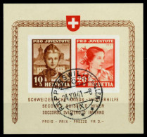SCHWEIZ BLOCK KLEINBOGEN 1908-1944 Block 6 Gestempelt Ge X73F536 - Blocchi & Foglietti
