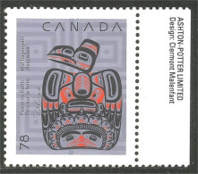 Canada Noel Christmas 1990 Corbeau Raven Inuit MNH ** Neuf SC (C12-96dta) - Ongebruikt