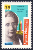 Canada Agnes Macphail Députée MNH ** Neuf SC (C12-93b) - Berühmte Frauen