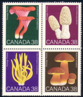 Canada Champignons Mushrooms Se-tenant Blk/4 MNH ** Neuf SC (C12-46aa) - Champignons