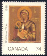 Canada Noel Christmas 1988 Vierge Enfant Madonna Child MNH ** Neuf SC (C12-24b) - Nuovi