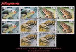 CUBA. BLOQUES DE CUATRO. 2001-15 ACUICULTURA. FAUNA ACUÁTICA - Ungebraucht