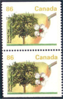 Canada Poire Bartlett Pear Se-tenant Pair MNH ** Neuf SC (C13-72apa) - Nuovi