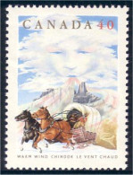 Canada Cheval Chevaux Horse Pferd Cavalle Paard Diligence Stage Coach MNH ** Neuf SC (C13-36d) - Cavalli