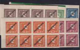 AUSTRIA 1919 - MNH - ANK 247-251 - 8er-Blöcke (251 Mit Einem Riss …) - Unused Stamps