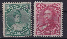 HAWAII 1883/86 - Canceled - Sc# 42, 43 - Hawaii