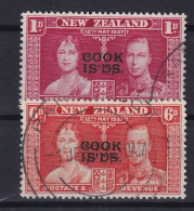 COOK ISLANDS 1937 - Canceled - Sc# 109, 111 - Cook Islands