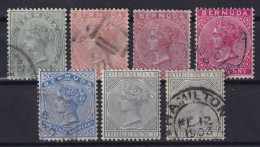 BERMUDA 1880 - Canceled/MLH - Sc# 18, 19a, 19b, 19c, 22, 23, 23 - Bermudes