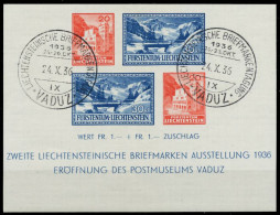LIECHTENSTEIN 1936 Nr 151 Und 151A Zentrisch Gestempelt X2EE312 - Used Stamps
