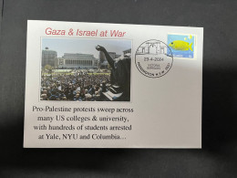 25-4-2024 (3 Z 1) GAZA - Pro-Palestine Protests Sweep Accorss Many US College & University - Many Arrested - Militares