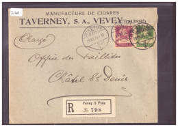 LETTRE A ENTÊTE - VEVEY - MANUFACTURE DE CIGARES TAVERNEY S.A. - Brieven En Documenten