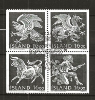Iceland Island 1988 Figures From The Icelandic Coat Of Arms  MI 684-687 Cancelled(o) - Gebruikt