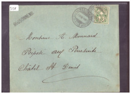 LETTRE AVEC CACHET LINEAIRE " BOSSONNENS " ET AMBULANT PALEZIEUX-BULLE-MONTBOVON - Marcofilia