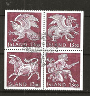 Iceland Island 1987 Figures From The Icelandic Coat Of Arms  MI 674-677 Cancelled(o) - Gebraucht