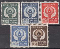 Indonesia 1951 Mi#89-93 Mint Never Hinged - Indonesia