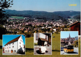 13901851 Liestal BL Panorama Rathaus Kirche Bus  - Autres & Non Classés