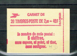 FRANCE CARNET - Y&T N° 2274 C4a NEUF** Type Liberté De Dlacroix 2 Frs Rouge - Moderne : 1959-...