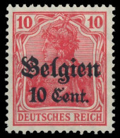 BES. 1WK LANDESPOST BELGIEN Nr 14cII Postfrisch Gepr. X43505A - Occupation 1914-18