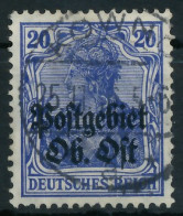 BES. 1WK PG OBER OST Nr 8a Zentrisch Gestempelt X4434FA - Besetzungen 1914-18