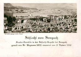 13892762 Sempach LU Schlacht Von Sempach Gemaelde Sempach LU - Autres & Non Classés