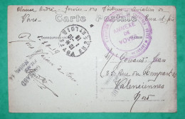 FRANCHISE MILITAIRE FM AVIATION MILITAIRE CHARTRES VOVES EURE ET LOIR CARTE POSTALE RUE DE LA SUCRERIE 1919 COVER FRANCE - Military Airmail