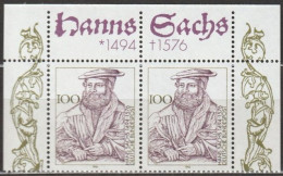 BRD 1994 MiNr.1763 Paar ** Postfrisch 500.Geb. Hans Sachs ( A1128 ) Günstige Versandkosten - Nuevos