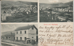 ALGRANGE    GRUSS AVEC LA GARE 1911 - Autres & Non Classés