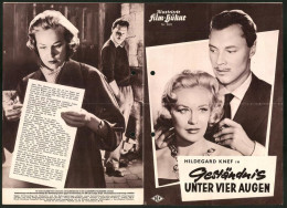 Filmprogramm IFB Nr. 2492, Geständnis Unter Vier Augen, Hildegard Knef, Carl Raddatz, Ivan Desny, Regie: André Michel  - Revistas