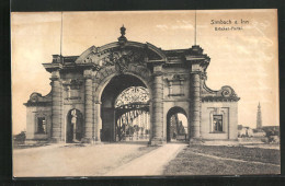 AK Simbach A. Inn, Am Brückenportal  - Simbach