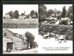 AK Colditz, Handwerkerheim Mit Terrasse Und Garten, Fabrik  - Colditz