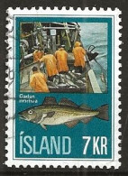 Iceland Island 1971 Fish Industry, Fish, Deep Sea Fishing, Cod, Gadus Morua MI 458 Cancelled(o) - Gebraucht