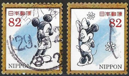 Japan 2017 - Mi 8380/81 - YT 8031/32 ( Mickey & Minnie Mouse ) - Gebraucht