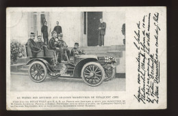 AUTOMOBILE - LE PRINCE DES ASTURIES SUR UNE DECAUVILLE AUX GRANDES MANOEUVRES DU SUD-OUEST EN 1902S - Turismo