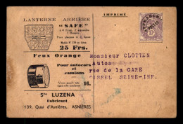 AUTOMOBILES - LANTERNE ET FEUX POUR CAMIONS ET AUTOCARS - ETS LUZENA, ASNIERES - PUBLICITE - Transporter & LKW