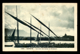 SUISSE - GENEVE - LE SOIR LES AILES DES BARQUES SE FERMENT - Other & Unclassified