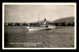 SUISSE - GENEVE - DEPART DU BATEAU A ROUES VEVEY POUR LE TOUR DU LAC - Other & Unclassified