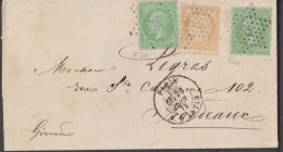 PIECE D'AMATEUR 2 X N°35 + N°59 Signé CALVES Et MIRO LUXE - 1862 Napoléon III