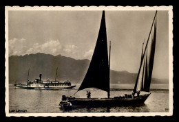 SUISSE - LAC LEMAN - BATEAU A ROUES "ITALIE" ET BARQUE DU LEMAN - Autres & Non Classés