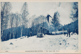 74 - CHAMONIX - CPA SPORTS D'HIVER - Un Saut à Skis D'un Norvégien - Concours Ski 1908 éd. ND 170 - Chamonix-Mont-Blanc