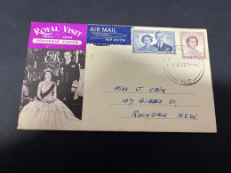 25-4-2024 (3 Z 4) FDC - New Zealand - Posted To Australia 1953 - Royal Visit - FDC