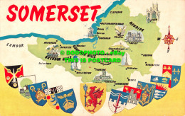 R494822 Somerset. Map. WHS 4898. Scenic Map Of Somerset. Plastichrome. Colourpic - World