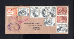 18133-KENYA-K.U.T.OLD AIRMAIL BRITISH COVER MOMBASA To BRUSSELS (belgium).1949.WWII.Enveloppe KUT. - Kenya, Ouganda & Tanganyika