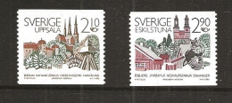 Sweden 1986 Norden: Partner Cities In Scandinavia, Uppsala And Eskilstuna Mi 1395-1396, MNH(**) - Nuovi