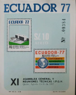 O) 1977 ECUADOR, INSTITUTE - GENERAL ASEEMBLY OF PAN.AMERICAN INSTITUTE OF GEOGRAPHY AND HISTORY, CARTOGRAPHY, GEOGRAPHY - Ecuador