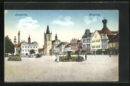 AK Leitmeritz / Litomerice, Ringplatz Mit Kirche  - Tschechische Republik