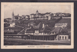 Ansichtskarte Romont Schweiz Stadt Mit Bahnstation Seckenheim - Other & Unclassified