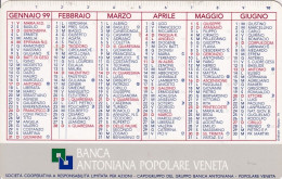 Calendarietto - Banca Antoniana Popolare Veneta - Anno 1999 - Formato Piccolo : 1991-00