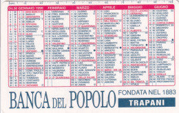 Calendarietto - Banca Del Popolo - Trapani - Anno 1999 - Small : 1991-00